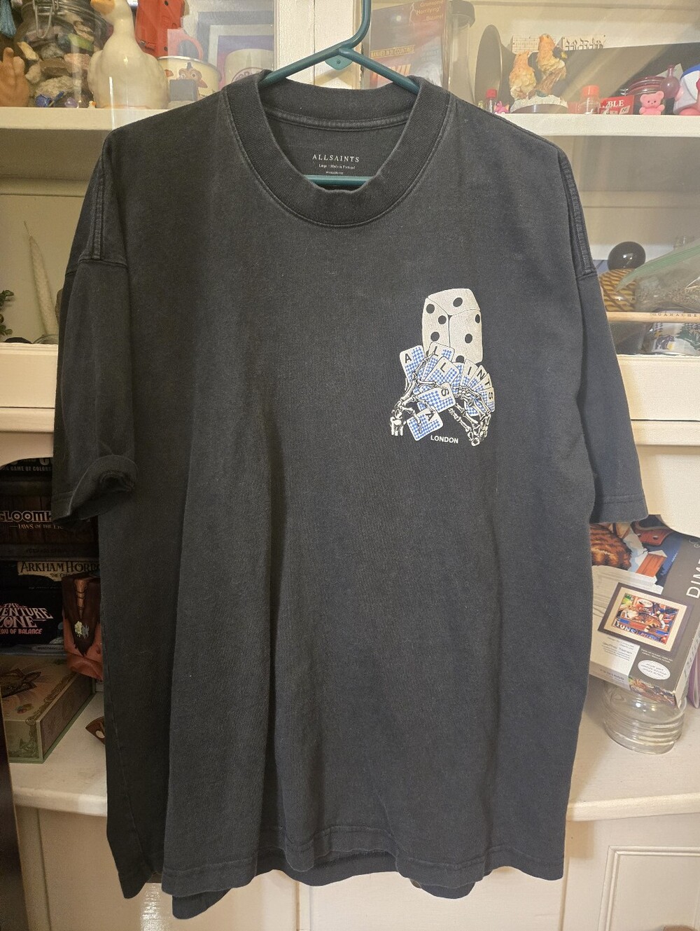 AllSaints "Dealt" London Rare Drop T-Shirt Size Large